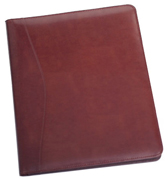 burgundy bonded leather padfolio cover