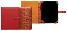 red gold and brown leather iPad cases