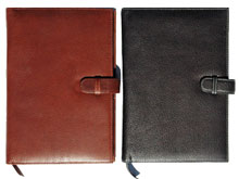 outside views of forever journal junior pad holders in black and British tan