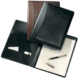black and dark brown glazed cowhide business portfolios