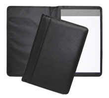 black leather junior size pad holder