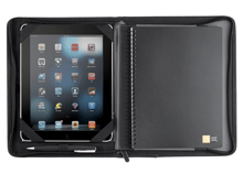 zippered tech journal with iPad and notebook