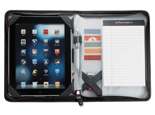 zippered iPad tech padfolio