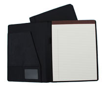 black premium leather padfolio