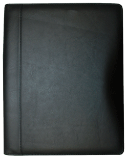 Black Top Grain Leather Padfolio