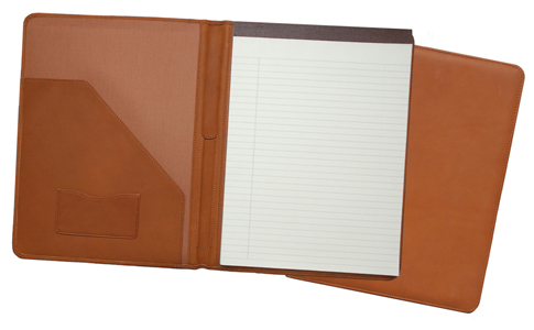 British Tan Top-Grain Leather Padfolios