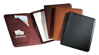 faux leather writing padfolios